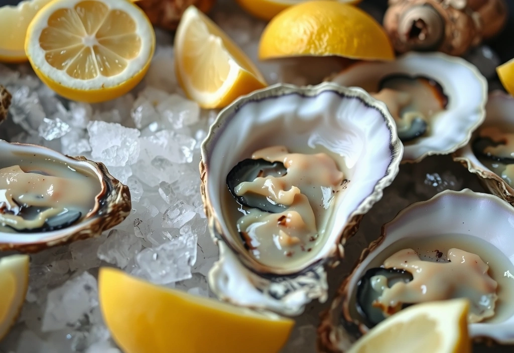 Imagen de ostras y mariscos ricos en zinc